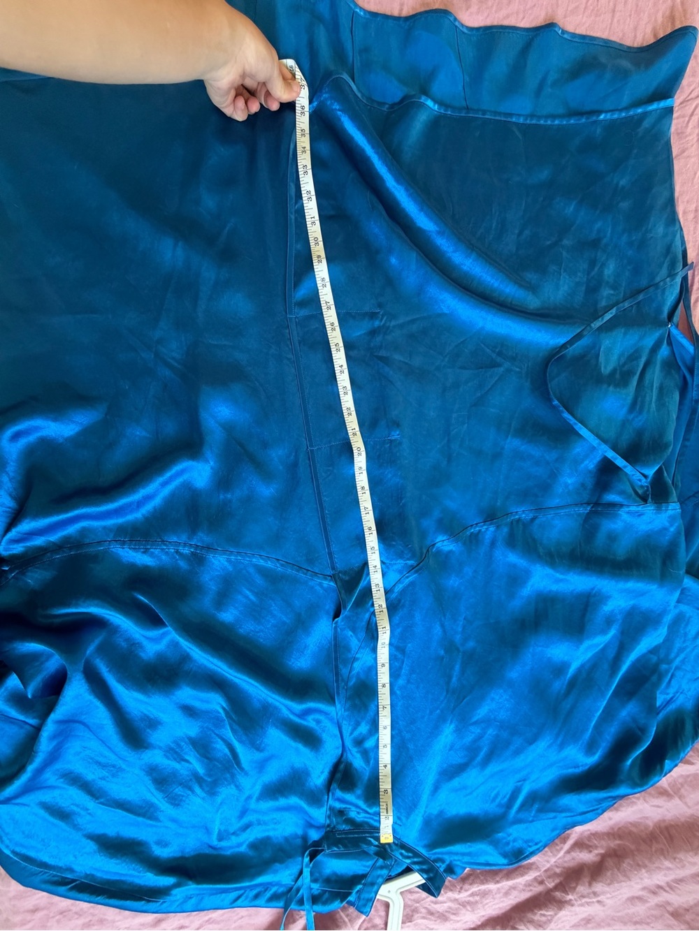 Acne Blue Satin Mini Dress - Picture 5 of 7